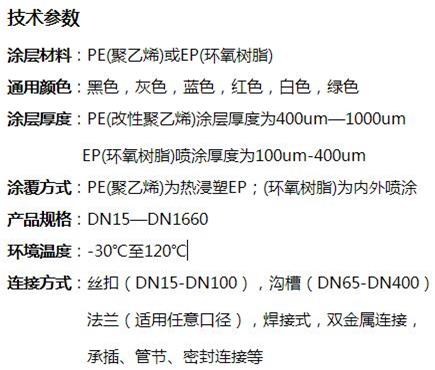 亳州外PE内EP涂塑钢管技术参数